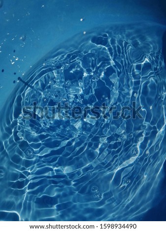 Wave blue water effected by sunlight