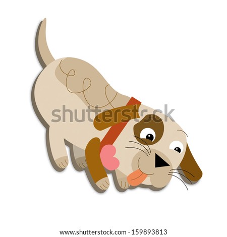 The cartoon dog - illustration for the children