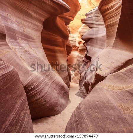 View in the famous Antelope Canyon, USA