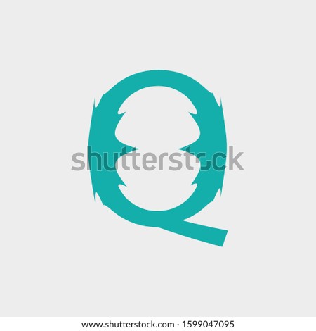 Q logo with unique design