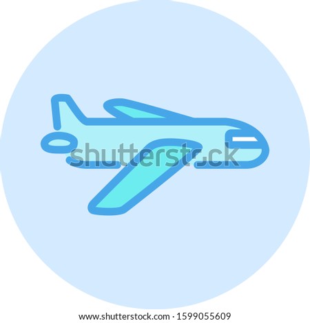 Airplane flat icon vector for web app ui design
