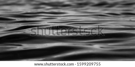 Water Surface Texture - Abstract Art Background in Black and White. Ripple on the surface of the wate. Black and White water closeup. Dark background of water surface. texture ripples lake. lake water Royalty-Free Stock Photo #1599209755