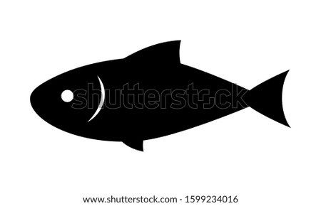 Fish icon vector isolated. Symbol fish