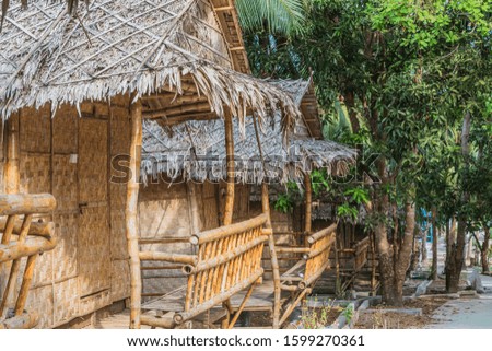 Tropical Bungalows made from Bamboo