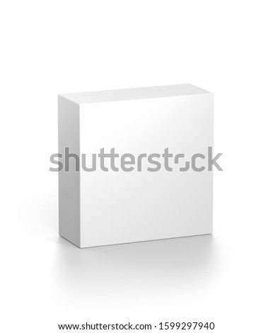 
Mock up white cardboard box with a shadow for design or branding. Blank packaging rectangular boxes  package mockups. 40x100x100
 Cosmetic or medical packaging. Realistic 3d illustration.