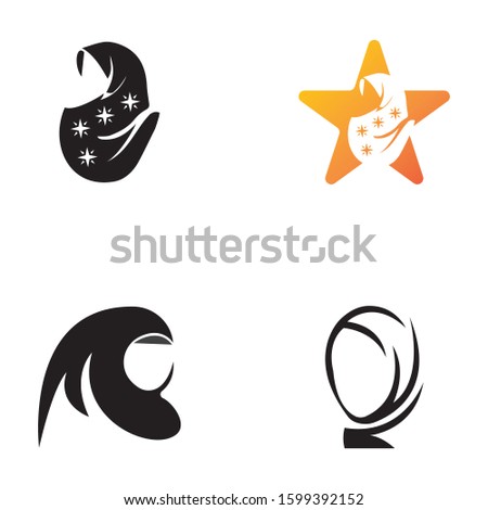 hijab Logo template vector illustration design