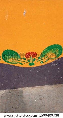 indian countryside wall painting very Nice art colors flower 