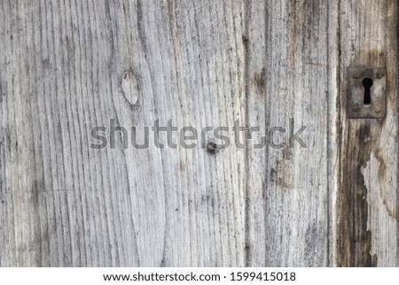 wooden old door, retro background. Free copy space