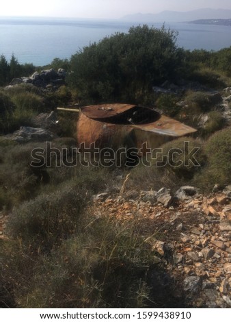 Old Greek Bunker on Samos Island