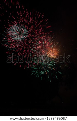 Fireworks display on the beach in Newport Beach at holiday time