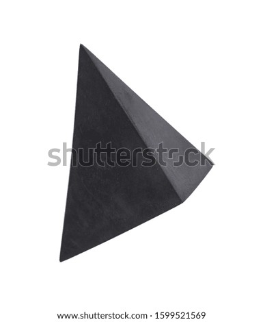 abstract black geometric stone on a white background