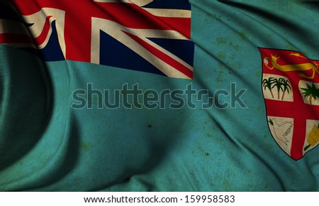 Grunge flag of Fiji