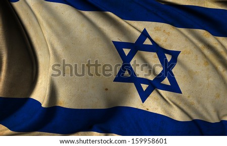 Grunge flag of Israel Royalty-Free Stock Photo #159958601