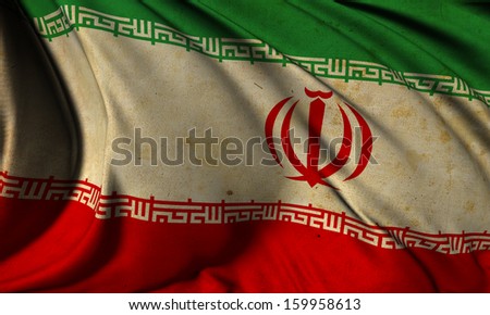 Grunge flag of Iran Royalty-Free Stock Photo #159958613