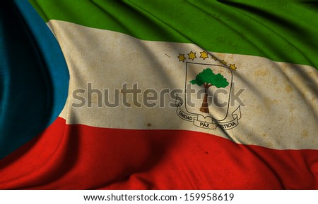 Grunge flag of Equatorial Guinea