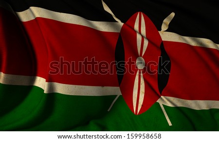 Grunge flag of Kenya Royalty-Free Stock Photo #159958658
