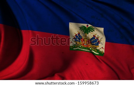 Grunge flag of Haiti Royalty-Free Stock Photo #159958673