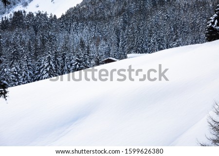 Winter alpine fairytale landscape in Austria