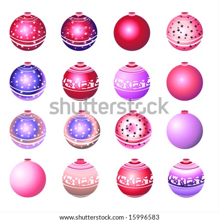 Christmas balls collection. Perfect shape, easy to cut and paste.