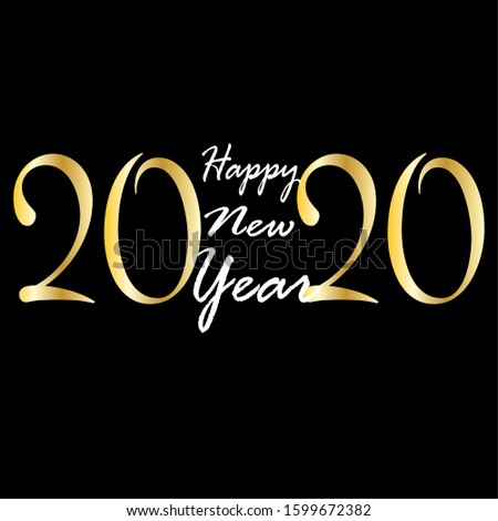 Luxxury card of a happy new year 2020 - Vector illustration design