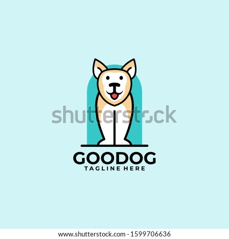 Flat Pet Logo Design Vector Image