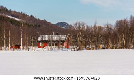 winter landscape on a farm near Alta, Norway