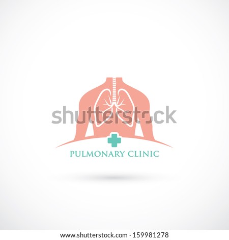 Lungs clinic symbol - vector illustration