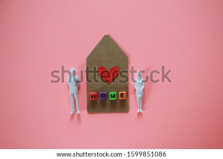 The concept of Home sweet Home - unfocused background