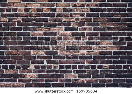 the background of the old red brick wall