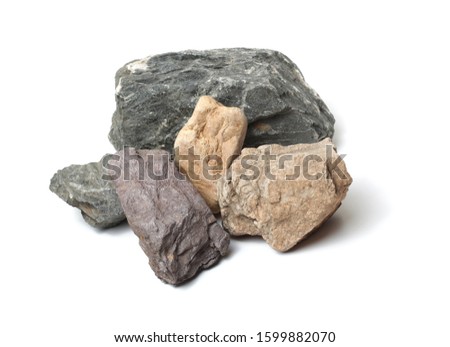 stone on a white background.