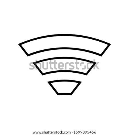 Wireless and wifi icon or sign for remote internet access. Podcast vector symbol eps10