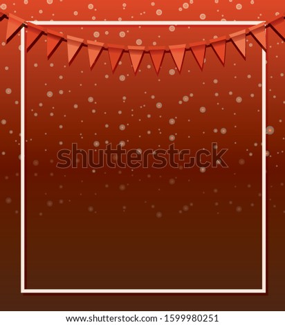 Background design with red flags illustration