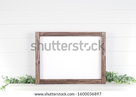 Horizontal frame mockup - wooden farmhouse sign - wall art 