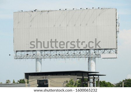 Blank billboard for advertisement mockup