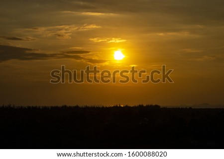 Sunset background isolation at Cambodia