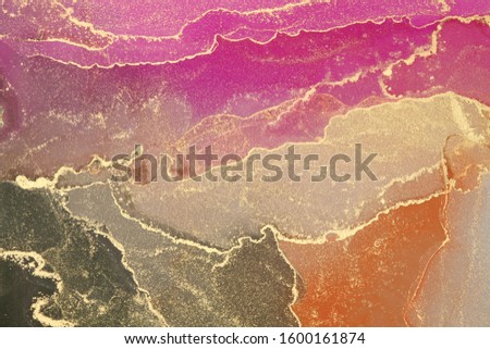 Abstract color wave blots background. Marble texture. Alcohol ink.  Royalty-Free Stock Photo #1600161874