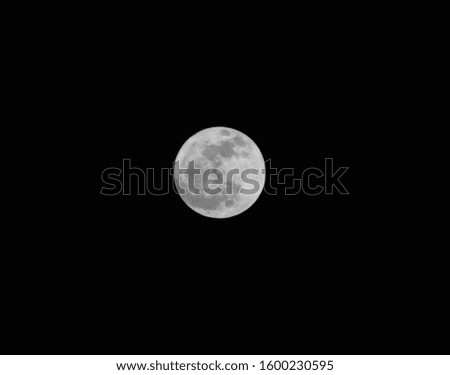 A picture of the full moon in the sky on a clear night.