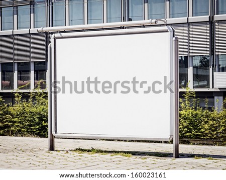blank billboard at a station