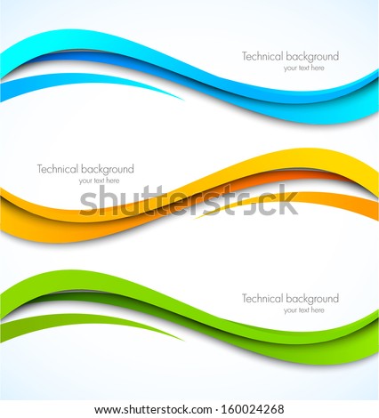 Set of wavy banners Royalty-Free Stock Photo #160024268