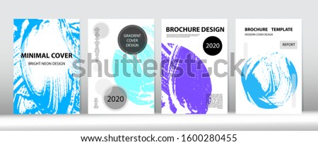 Trendy Cover Vector Design. Distressed Hand Painted Business Banner. Minimal Cover Set. Liquid Foam Wallpaper. Dreamy Soap Paper. Soap Textured Corporate Identity Set. Cool Simple Booklet Design.