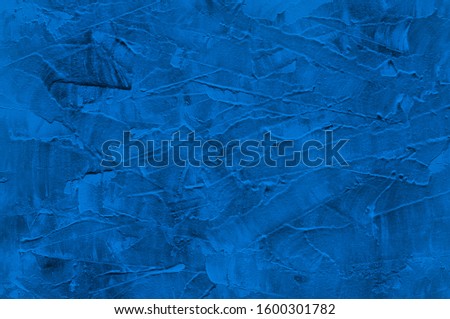 Blue Stucco Wall Texture. Abstract Background