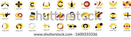 Abstract Business Icon Set. Vector Isolated On White. Abstract Business Logo For Company And People Icon, Tech Symbol And Element Design. Creative Icons For Corporate Logo. Abstract Modern Template