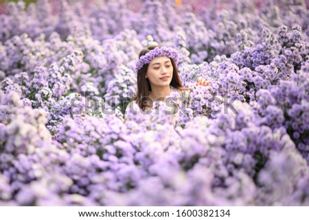Beautiful model in Margaret flower lawn Chiang Mai Thailand

