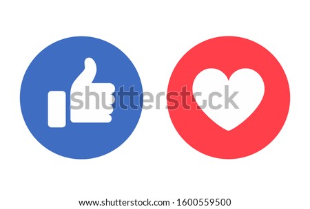 Like And Love Collection With Different Shape Royalty-Free Stock Photo #1600559500