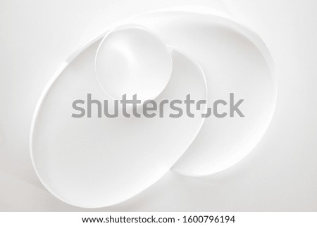 Simple white bow isolated on a white background