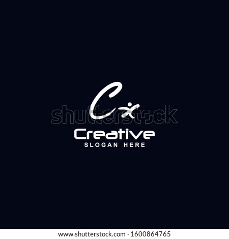 Initials Cx Logo Creative Template Sign Vector