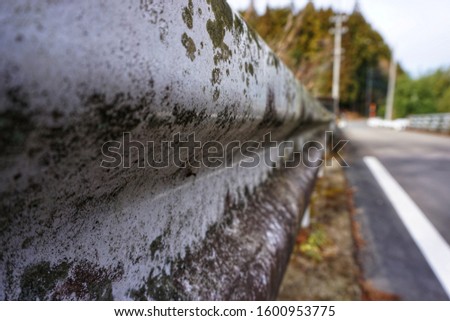 guardrail made of dull white iron