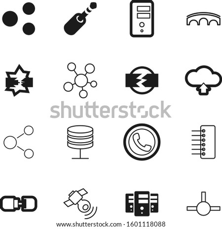 connection vector icon set such as: studio, space, gateway, estate, city, app, hub, molecular, medicine, geometric, urban, model, bridge, satellite, call, device, router, backup, ion, headphone