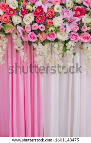 wedding decoration flower background,  colorful background, fresh rose,
