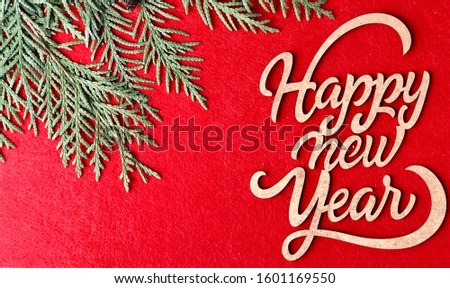 Happy new year red background 